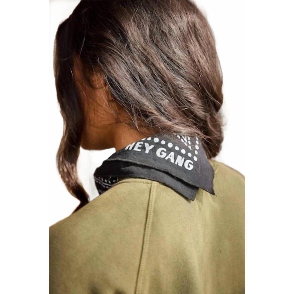 NEW HEY GANG casual cotton bandana in black